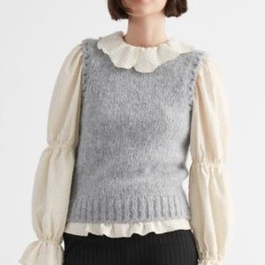 & Other Stories Fuzzy Knit Alpaca Sweater Vest